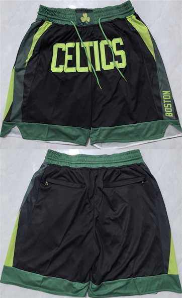 Mens Boston Celtics Black Shorts